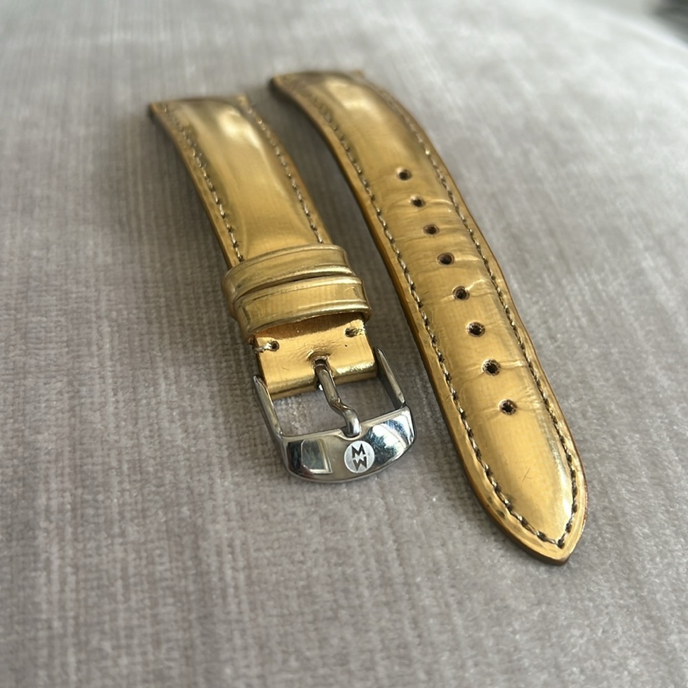 Michelle 18mm Watch Pre-owned…Bronze/Gold Genuine Leather. Excellent condition